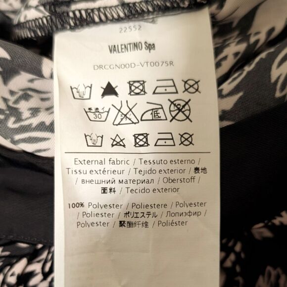 Red Valentino Black & Pink Abstract Floral Print A-Line Skirt EU 46 US 12 NWT - Picture 7 of 8